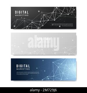 Colorful neural texture abstract set vector Stock Vector
