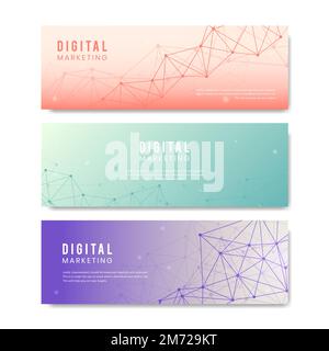 Colorful neural texture abstract set vector Stock Vector