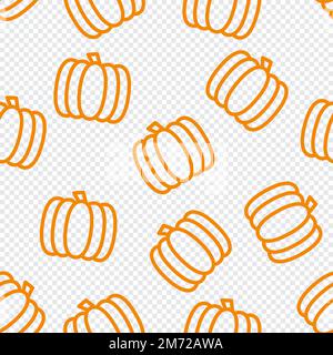 Seamless pattern with pumpkins. Vegetable summer pattern. Colorful bright vegetable seamless pattern. Vector illustration Stock Vector