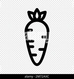 Carrot icon. Outline carrot vector icon for web design isolated background. Vector illustration Stock Vector