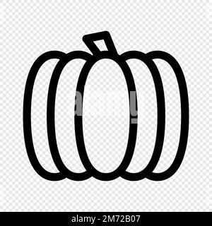 Pumpkin icon. Outline pumpkin vector icon for web design isolated background. Vector illustration Stock Vector