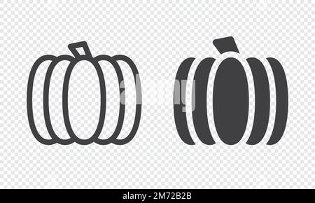 Pumpkin line and glyph icon. Vegetable and food. Diet sign vector graphics. Natural vegetable sign. Vector illustration Stock Vector