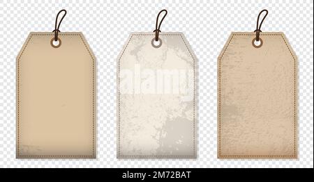 Blank labels template brown set craft flower tag Vector Image