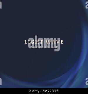 Blue light wave border background Stock Vector
