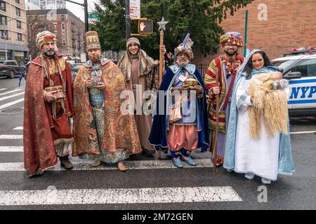 Atmosphere during Three Kings celebration and parade on 106th stree in