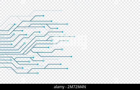 Circuit board electronics digital technology banner. Abstract technology background. Tech futuristic circuit board abstract banner. Vector illustratio Stock Vector