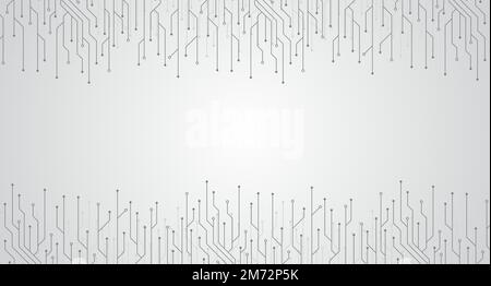 Circuit board electronics digital technology banner. Abstract technology background. Tech futuristic circuit board abstract banner. Vector illustratio Stock Vector