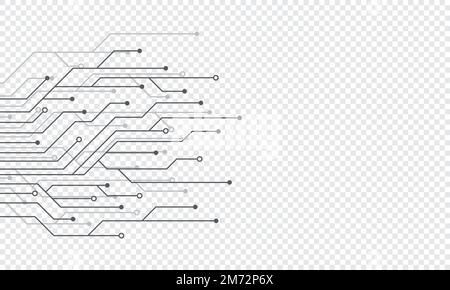 Circuit board electronics digital technology banner. Abstract technology background. Tech futuristic circuit board abstract banner. Vector illustratio Stock Vector