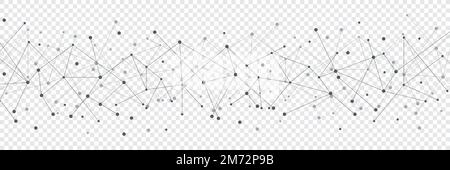 Abstract network technology geometric dots. Network clipart. Connecting dots and lines. Global network connection. Digital technology with plexus back Stock Vector