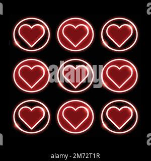 Emoji of a red heart with heart-shaped black lips and eyes rolled down  looks so cute and lovely vector color drawing or illustration Stock Vector  Image & Art - Alamy