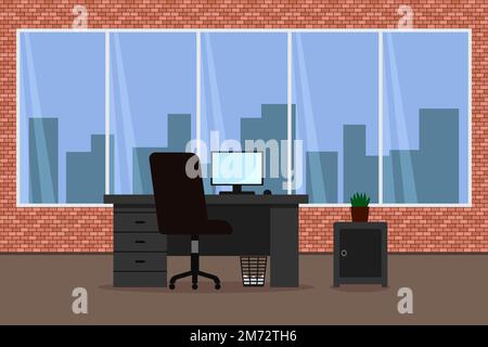 Office interior. No people. Vector Stock Vector