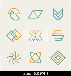 Modern company logo design vector Stock Vector