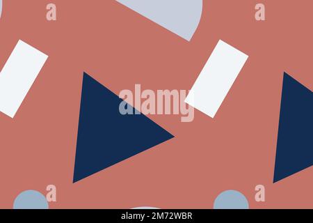 Blue and red Memphis background vector Stock Vector