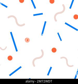 Colorful geometric memphis style background Stock Vector