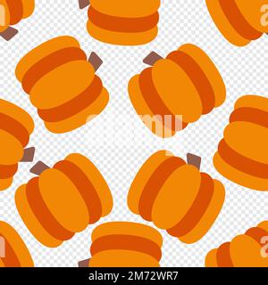 Pumpkin seamless pattern cute background. Vector cute pumpkins seamless pattern isolated. Pumpkin seamless background. Vector illustration Stock Vector