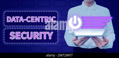 Inspiration showing sign Data Centric Security. Word for involves the retrieved values from the database by the web Stock Photo
