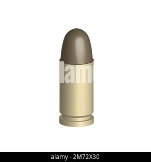 3d vector design of bullet isolated with white background Stock Vector