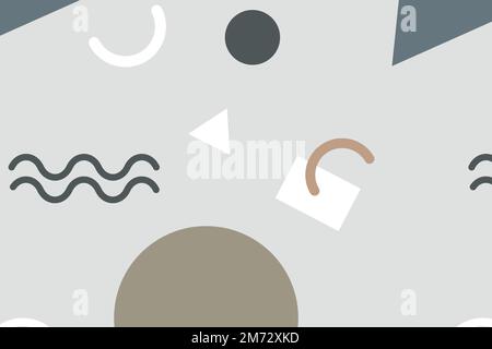 Faded Memphis patterned background vector Stock Vector
