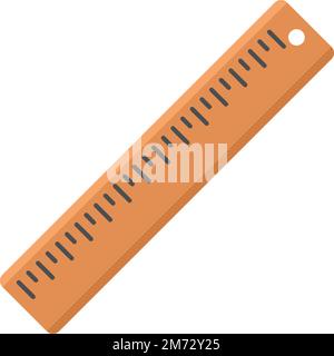Clothing ruler icon flat vector. Tailor machine. Cleaning cloth isolated Stock Vector