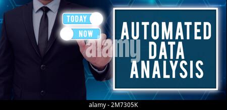 Writing displaying text Automated Data Analysis. Business showcase Artificial intelligence and deep learning technology Stock Photo