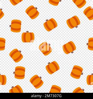 Pumpkin seamless pattern cute background. Vector cute pumpkins seamless pattern isolated. Pumpkin seamless background. Vector illustration Stock Vector