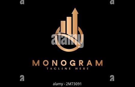 Business success logo vector monogram template Stock Vector