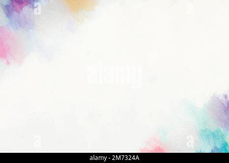 Colorful border watercolor textured background vector Stock Vector