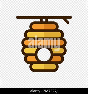 Beehive vector icon. Creative geometric beehive logo design. Linear hive icon. Vector illustration Stock Vector