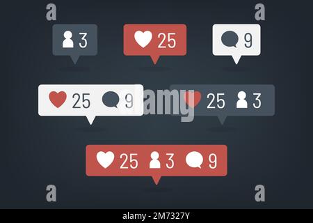 Social media icons set vector Stock Vector