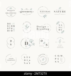 Floral brands and logo designs vector collection Stock Vector