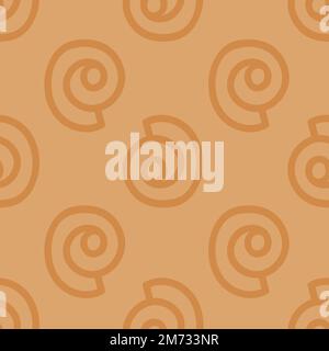 Simple Seamless Pattern with geometric Tribal style elements on yellow background Stock Vector