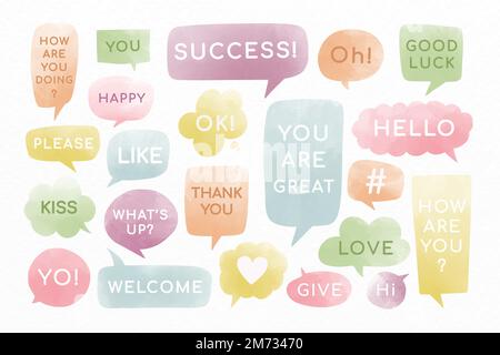 Colorful speech bubble vectors set Stock Vector