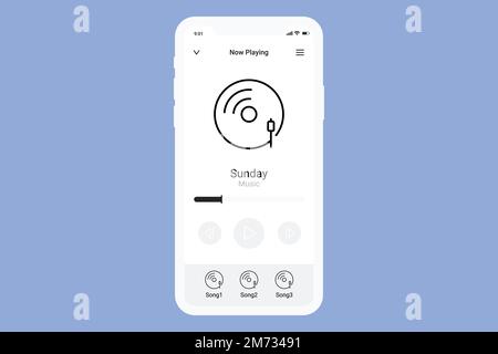 Digital music displayed on a screen vector Stock Vector