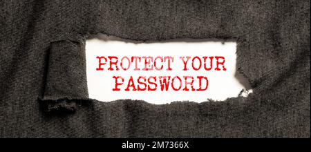 Conceptual caption Protect Your Password. Word Written on protects information accessible via computers Stock Photo