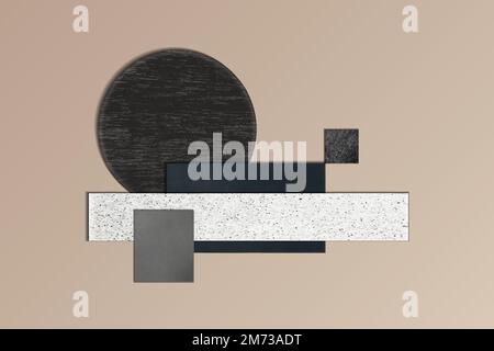 Geometric shape patterned on orange background vector Stock Vector