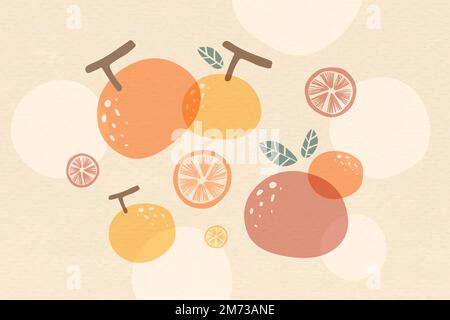 Orange patterned background with design space vector Stock Vector