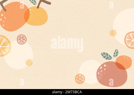 Orange patterned background with design space vector Stock Vector