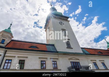 Vsetin (Wsetin): Vsetin (Wsetin) Castle in , Zlinsky, Zlin Region, Zliner Region, Czech Stock Photo