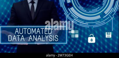 Handwriting text Automated Data Analysis. Word Written on Artificial intelligence and deep learning technology Stock Photo