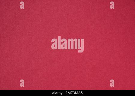 Closeup photo of cardboard sheet surface in magenta red color. Unicolor background. Stock Photo