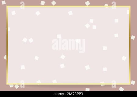 Golden rectangle frame design vector Stock Vector
