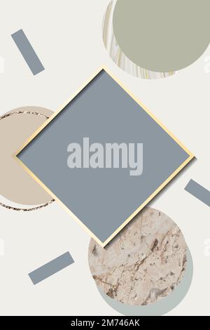 Gold rhombus frame badge vector Stock Vector