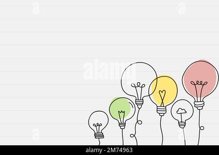 Creative light bulb doodle vector Stock Vector