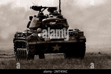 The M24 Chaffee was an American light tank used during the later part of World War II Stock Photo