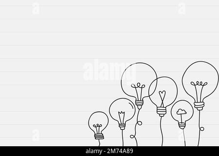 Creative light bulb doodle vector Stock Vector