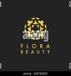 Flora beauty design logo vector Stock Vector