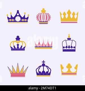 Collection of royal crown vectors Stock Vector Image & Art - Alamy