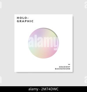 Colorful holographic gradient background design sample Stock Vector