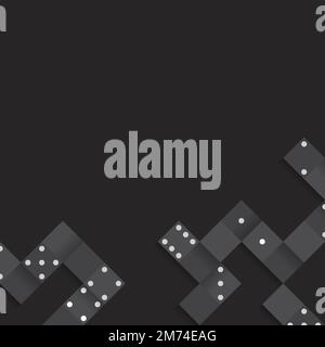 Black blocks frame on blank black background vector Stock Vector