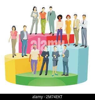 Career Advancement, Business Improvement, Illustration Stock Vector